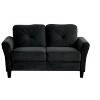 TiramisuBest Comfortable Velvet Sectional Sofa Couch, Modern Couch for Living Room, Bedroom, Office & Small Spaces, Black - 2 of 4