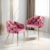 CENGHU Modern Velvet Accent Chair, Luxury Handmade Armchair with Gold Legs, for Living Room and Bedroom - 2 of 4