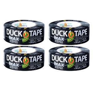 Duck Max Strength Duct Tape, Black, 1.88 Inch x 35 Yards Each - 1 of 4