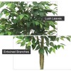 Artificial Plant Tree , Fake Ficus Tree With Silk Realistic Leaves and Lifelike Trunk,Faux Ficus Tree With Pot for Home Decor Indoor, 1 Pack - 4 of 4