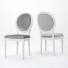 French Country Dining Chairs Set of 2,Upholstered Chairs with Rubberwood Frame,Armless Dining Chairs for Kitchen or Dining Room-Coolbibila - 3 of 4