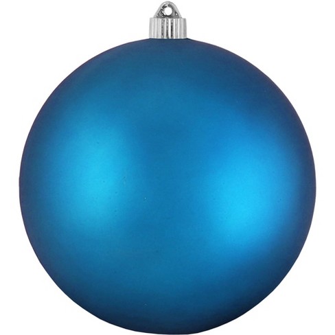 Christmas by Krebs Dark Blue Glitter Plastic Christmas Large Shatterproof Glitter Ball Ornament, 8 inch, Size: 8 (200mm)