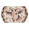Earth Rugs Nanny Goat Printed Coaster – Farmhouse Braided Jute, Rustic Farm Animal Art, 5"x5" - 3 of 3