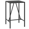 vidaXL Bar Table with Glass Top Black 27.6"x27.6"x43.3" Poly Rattan - 2 of 4