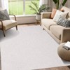 Modern Solid Textured Area Rug Ultra-Thin Low Pile Washable Rug - 2 of 4