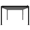 vidaXL Gazebo with Louvered Roof 9.8'x13.1' Anthracite Fabric and Aluminum - 4 of 4
