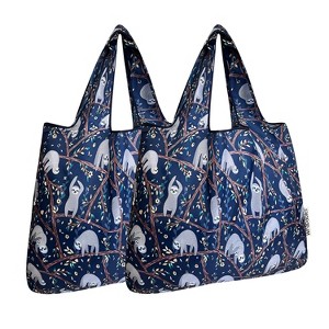 Wrapables Foldable Tote Nylon Reusable Grocery Bag (Set of 2) - 1 of 4
