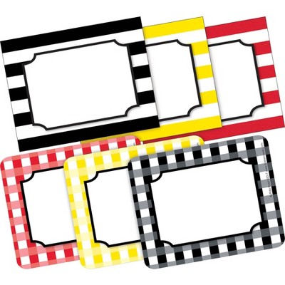 2pk 45ea Buffalo Plaid and Wide Stripes Remember Me! Self-Adhesive Name Tag Labels - Barker Creek