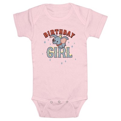 Infant's Dumbo Birthday Girl Onesie - Light Pink - 18 Months : Target