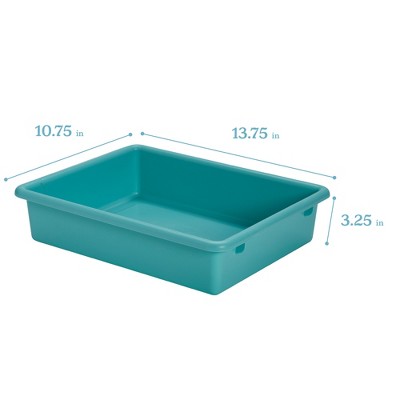 Stackable Green, Blue, and Gray Plastic Lidded Storage Bins for Kids
