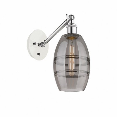 Vaz - 1 Light Arm Adjusts Up and Down Wall Sconce In Industrial Style-8.13 Inches Tall and 5.88 Inches Wide