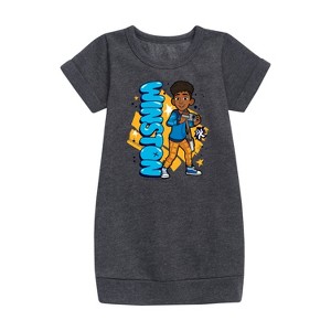 - Karma's World - Winston Graphic Short Sleeve Fleece Dress - 1 of 3
