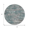 Teal Blue And Gray Geometric Washable Indoor Outdoor Area Rug - 3 of 4