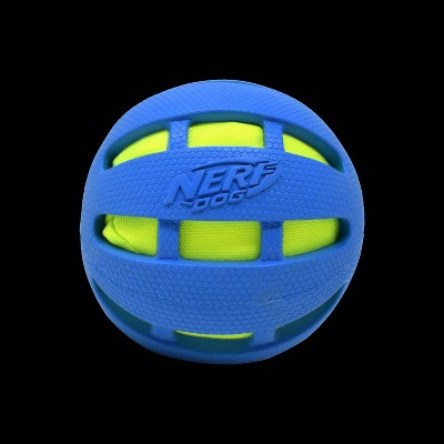 Nerf 2.7 Translucent Tpr 3-part Spike Led And Squeak Ball Dog Toy