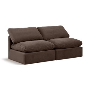 Meridian Furniture,Indulge Velvet Modular Sofa - 1 of 4