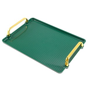 Unique Bargains Modern Rectangular Decorative Elegant Serving Tray with Handle - 1 of 4