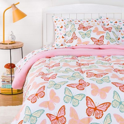 Nattork Kid's Soft, Easy Care Microfiber Bed-in-a-Bag 5-Piece Bedding Set