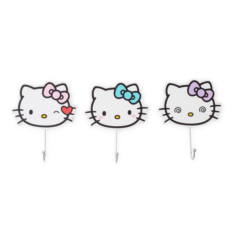 Silver Buffalo Sanrio Hello Kitty "Pretty Bows" Die-Cut Wall Hooks Coat Hanger, 1 of 10