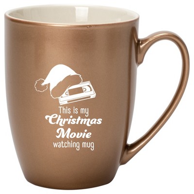 Elanze Designs This Is My Christmas Movie Watching Mug Bronze 10 ounce New Bone China Coffee Cup Mug