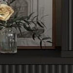 black cabinet body + black feet