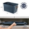 CleverMade Collapsible 2pk Laundry Basket LUXE 300D Navy Noir/Cream - 4 of 4