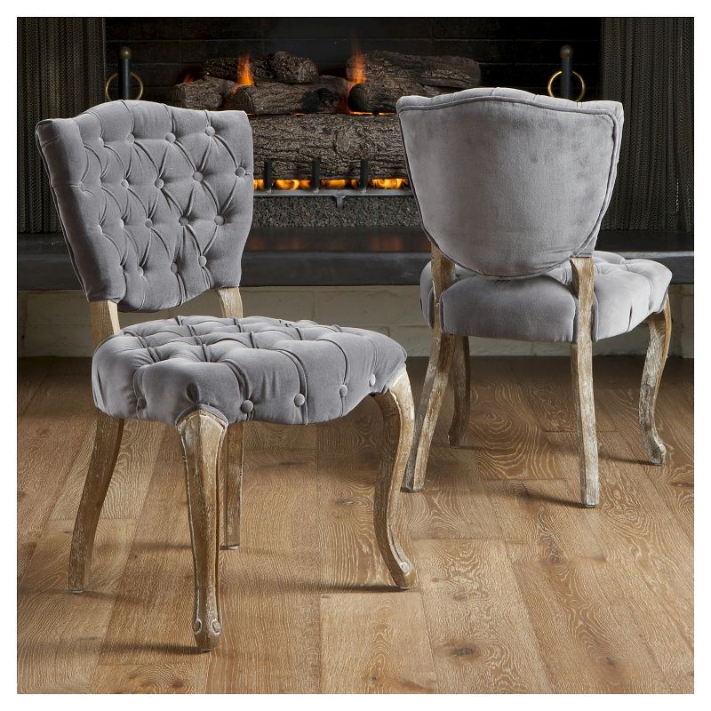 Bates Tufted Dining Chair Set 2ct - Christopher Knight Home, 5 of 6
