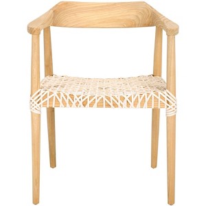 Munro Leather Woven Accent Chair - ACH1005 - Safavieh - 1 of 4