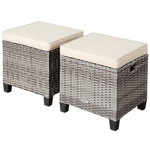 Rattan cheap ottoman target