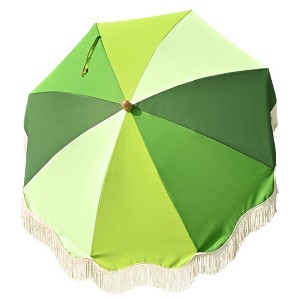 LAGarden 6 Ft Fringe Umbrella Replacement Canopy Top Cover Outdoor Patio Green - 1 of 4