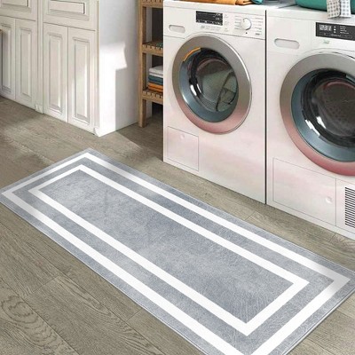 Sussexhome Non Skid Cotton Washable Laundry Room Indoor Runner Rug, 20" x 59"