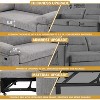 Vipbear 3-in-1 Convertible Sofa Bed, Pull Out Sleeper Sofa with USB Charging Station & Adjustable Backrest - 3 of 4