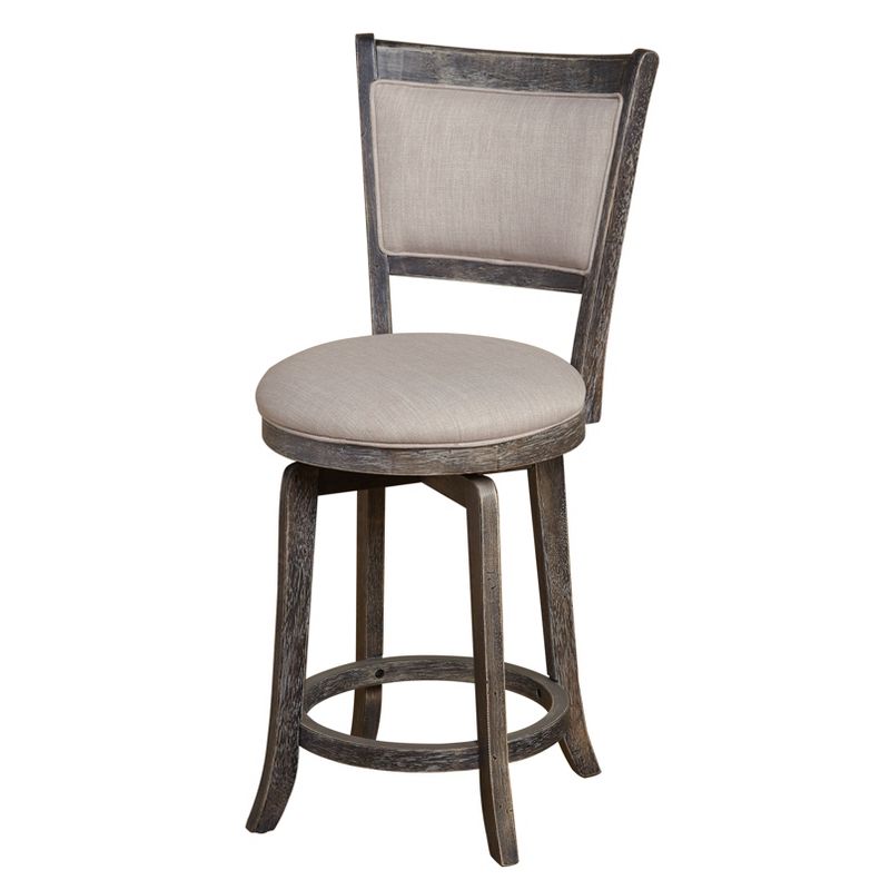 French Country Swivel Counter Height Barstool - Buylateral, 1 of 6