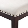 ChicFurnit Dining Sets Elegant 6 Piece Dining Table Set with Upholstered Chairs and Bench for Dining Room, Brown, 62.45"*37.25"*7.1" - 4 of 4