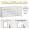Wooden Dressers for Bedroom with 12 Drawers, Wide TV Stand Dresser for 65 Inch TV, Chest of Drawers,Wood Modern Clothes Storage Organizer for Hallway - 2 of 4