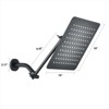 ALEXOUN  10" Square Rainfall & High Pressure Stainless Steel Bath Shower head Matte Black - 3 of 4