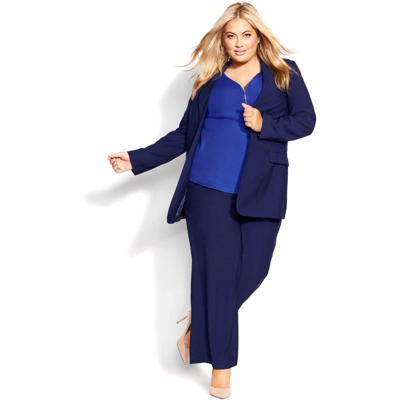 Women's Plus Size Sassy Fling Elbow Sleeve Top - ultra blue | CITY CHIC, 3 of 8