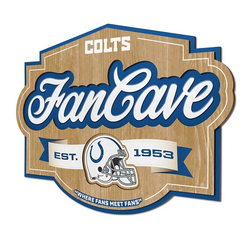 Officially Licensed NFL Indianapolis Colts Fan Cave Sign