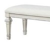 Royal Hampton Bench, Cream White Wood Frame, Textured Fabric, 55 Inch - 4 of 4