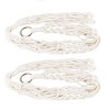 LakeForest "2Pcs Cotton Rope Plant Hangers 40in, 4-Leg Net Bags for Round or Square Pots 4-11in, Flowerpot Holders"White - 4 of 4