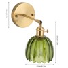 YIYIBYUS Vintage Green Wall Sconce Floral Wall Light, Green - 4 of 4