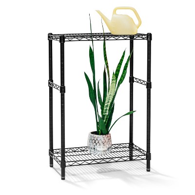 Shelving.com Black 2-Tier Plant Stand - 12"d x 24"w x 34"h