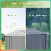 10x8FT Metal Outdoor Storage Shed, Large Steel Multipurpose Yard with Sloped Roof and Door Lock Design for Organizing Tools & Equipment in Yard,Garden - 4 of 4