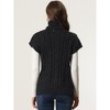 Allegra K Women's Turtleneck Twist Sleeveless Vest Solid Color Knit Pullover Casual Sweater - 4 of 4