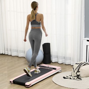FIONECA Soozier Under Desk Walking Pad with Remote, LED Display & Wheels ¨C 264 LB Capacity, Pink - 1 of 4