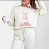 Simply Sage Market Happy Easter Bunny Outline Lightweight Garment Dyed Sweatshirt - M - Ivory - 2 of 4