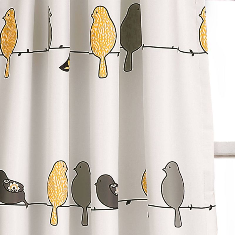 Set of 2 Rowley Birds Light Filtering Window Curtain Panels - Lush Décor, 4 of 10