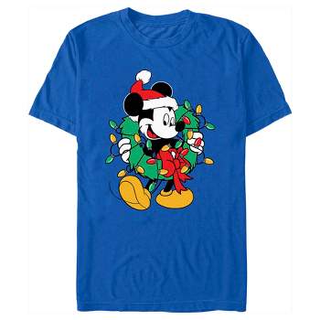 Men's Mickey & Friends Santa Christmas Wreath T-Shirt