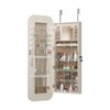 ORRD Jewelry Cabinet Armoire with Full Length Mirror, Wall/Door Mounted, Lockable Organizer with Lights - 4 of 4