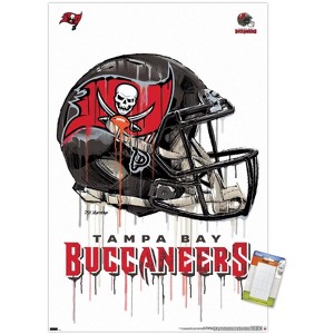 Trends International NFL Tampa Bay Buccaneers - Drip Helmet 20 Unframed Wall Poster Prints - 1 of 4