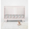 Bacati - Safari Animals Allover Print Aqua Orange Gray 100 percent Cotton Universal Baby US Standard Crib or Toddler Bed Fitted Sheet - 4 of 4